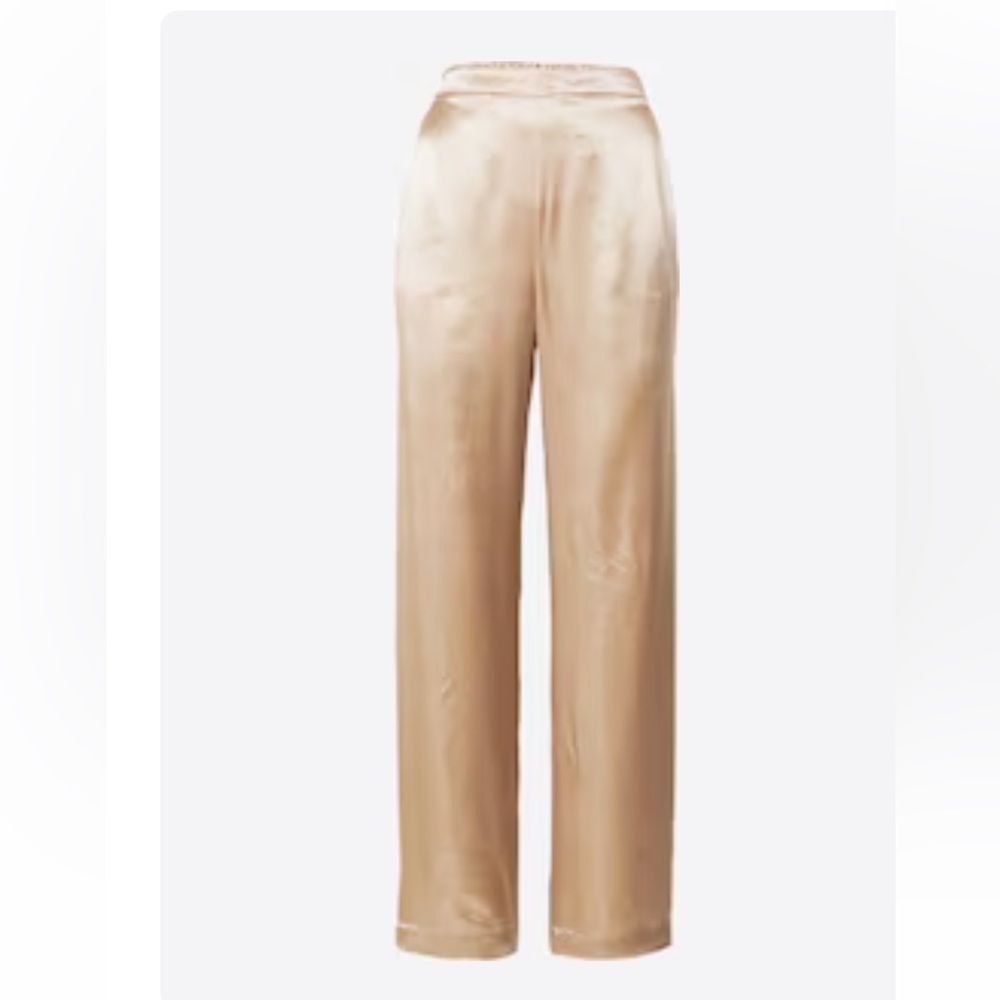 Jonathon Simkhai cream satin trousers size 2